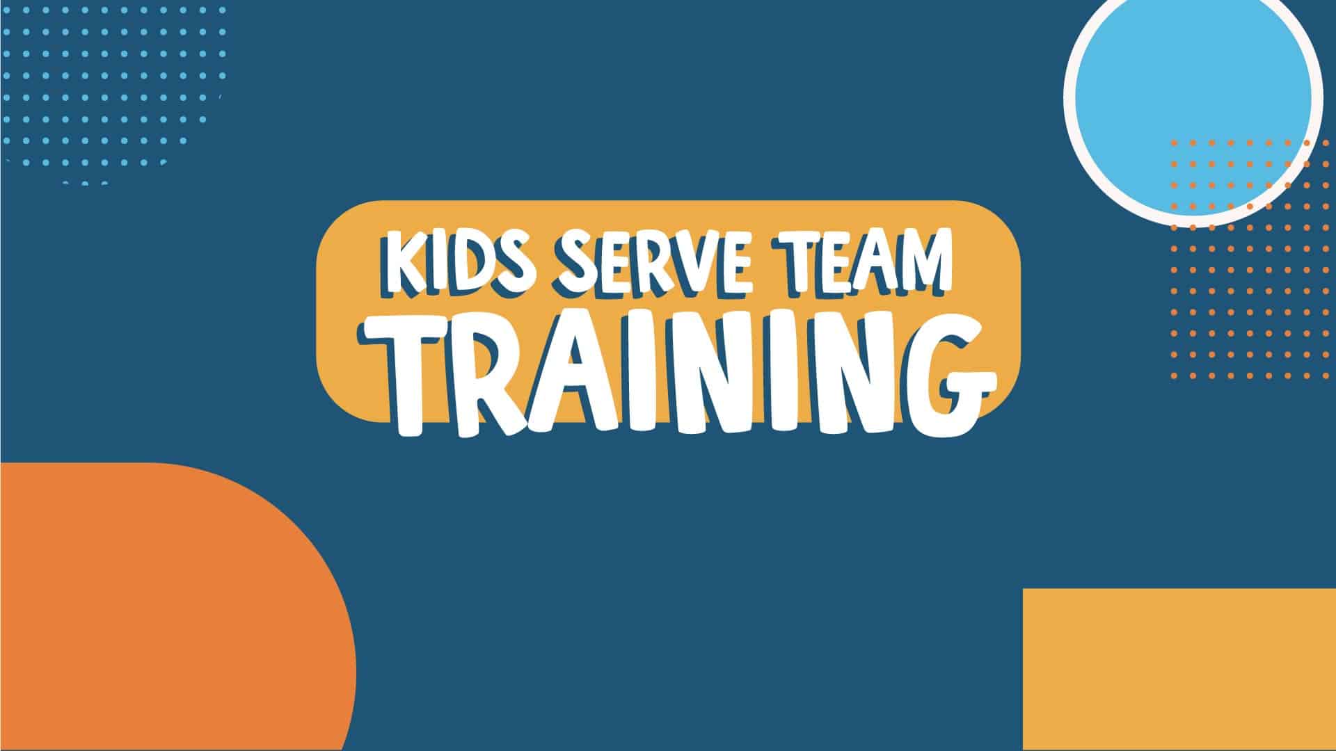 kids serve team training