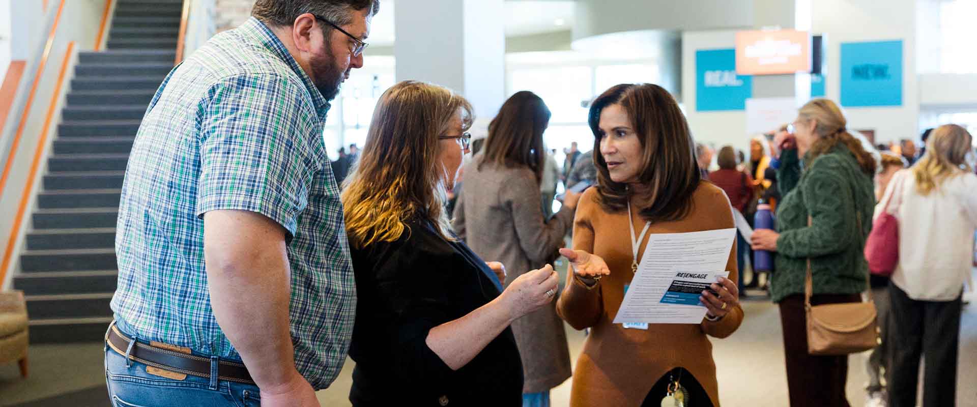 couple getting connected at reengage ministry at mission hills church